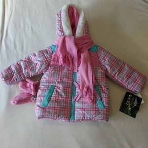 NWT 18M Winter Jacket with Mittens and Scarf